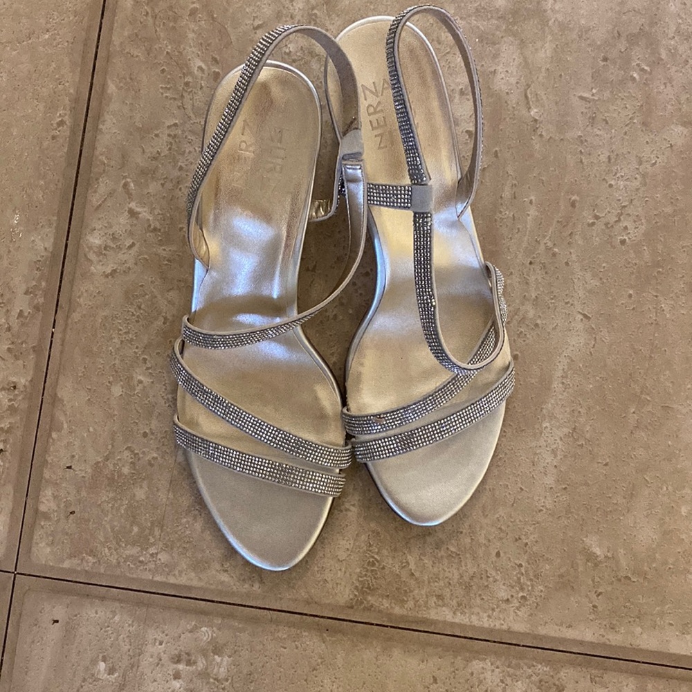 New silver heels